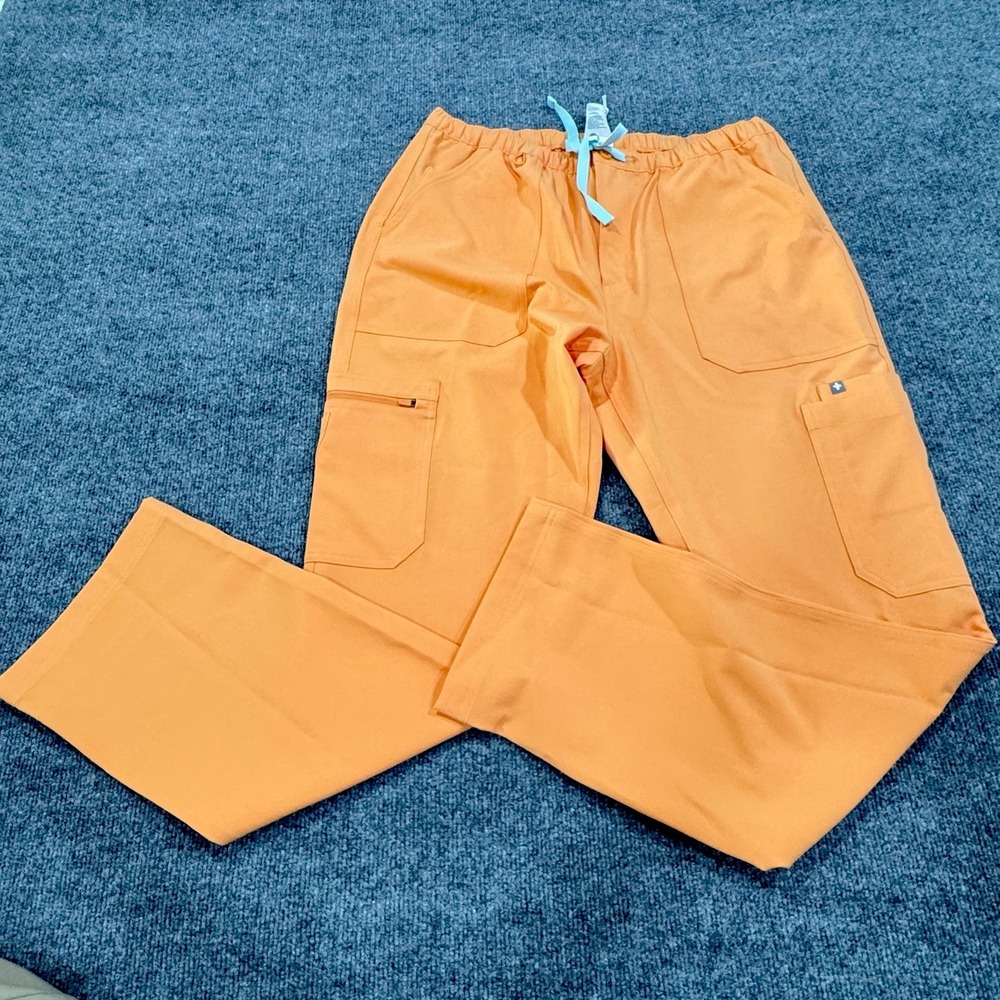 Figs Cairo Cargo Men's Sz LT NWT Orange Creamsicle Scrub Pants